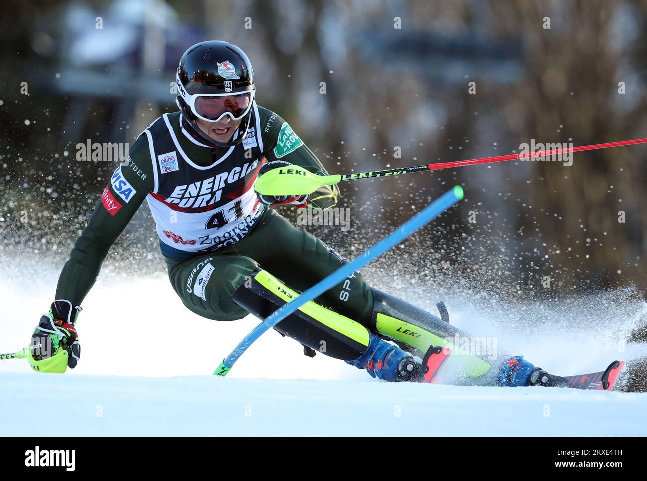 05.01.2020., Zagabria, Croazia - Audi FIS World Cup, Slalom maschile a Sljeme montagna. Foto: Goran Stanzl/PIXSELL Foto Stock