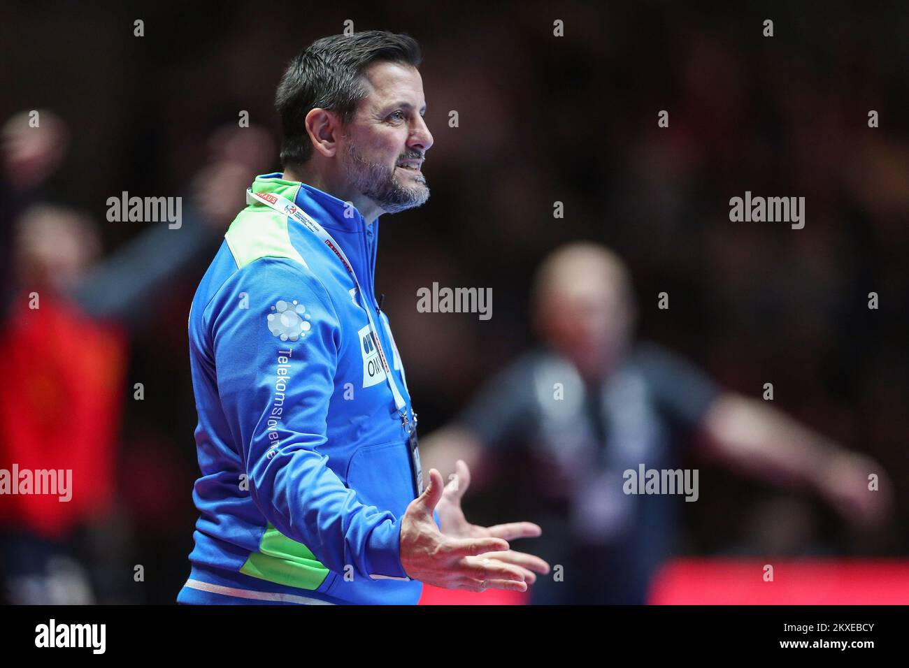 24.01.2020., Tele 2 Arena, Stoccolma, Svezia - EHF EURO 2020, semifinali, Slovenia-Spagna. Ljubomir Vranjes. Foto: Luka Stanzl/PIXSELL Foto Stock