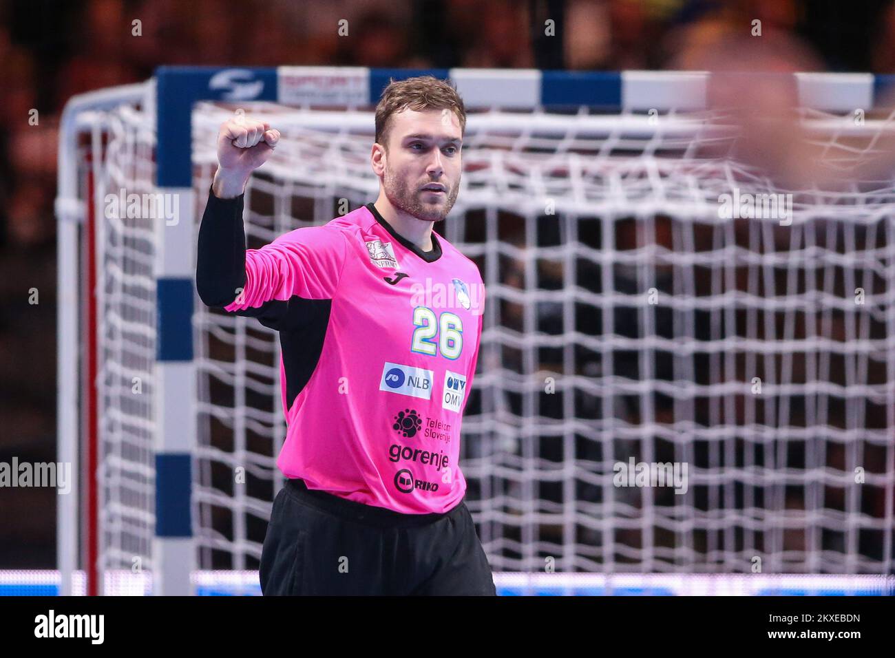 24.01.2020., Tele 2 Arena, Stoccolma, Svezia - EHF EURO 2020, semifinali, Slovenia-Spagna. Klemen Ferlin. Foto: Luka Stanzl/PIXSELL Foto Stock