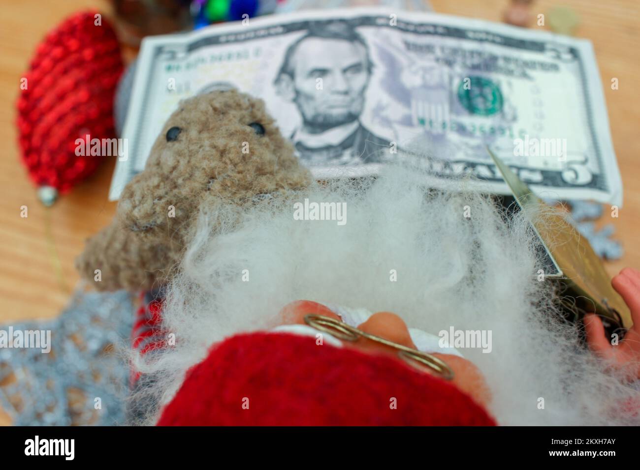Babbo Natale è preoccupata per un dollaro debole in uno scenario di inflazione Foto Stock