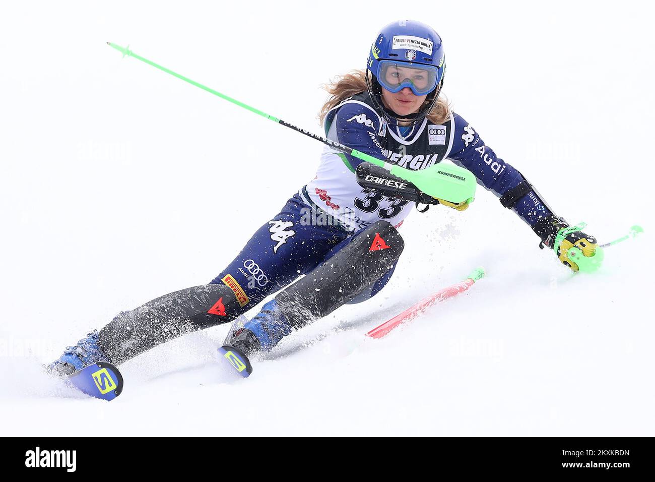 ZAGABRIA, CROAZIA - GENNAIO 03: Lara della Mea di Italij durante la Audi FIS Alpine Ski World Cup Slalom il 3 Gennaio 2021 a Zagabria, Croazia. Foto: Luka Stanzl/PIXSELL Foto Stock