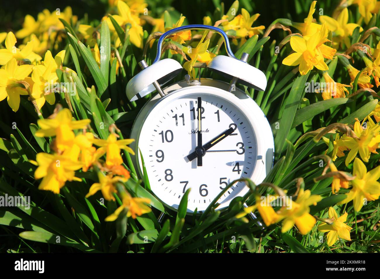 Foto scattata il 25 marzo 2021 mostra la foto illustrativa della sveglia a Karlovac, Croatia.When ora locale standard sta per raggiungere Domenica, 28 marzo 2021, 02:00:00:03 orologi sono ruotati in avanti 1 ora a Domenica, 28 marzo 2021,:00:00:00 ora locale luce del giorno invece. Foto: Kristina Stedul Fabac/PIXSELL Foto Stock