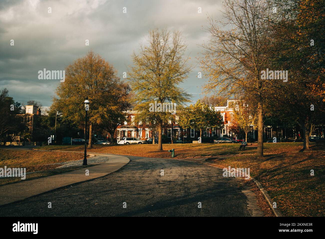 Colori autunnali al Libby Hill Park, Richmond, Virginia Foto Stock