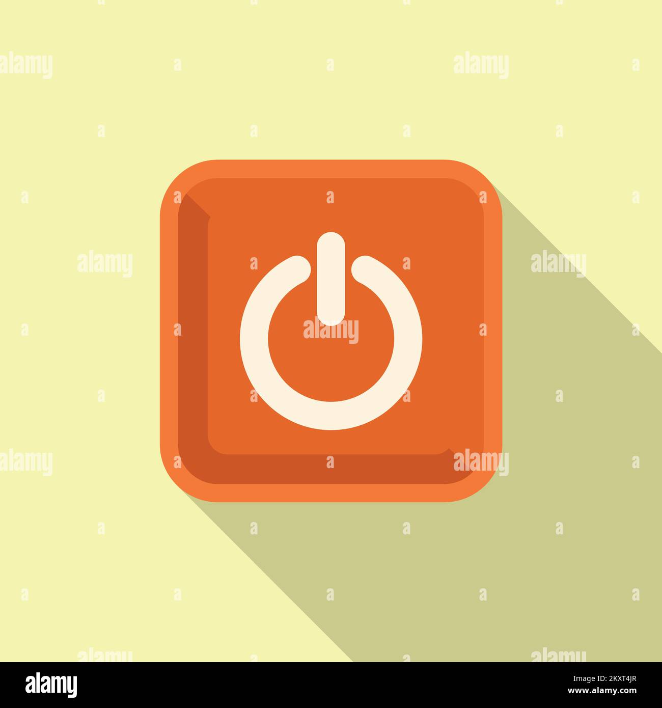 Disattivare il vettore piatto dell'icona del pulsante. Windows computer. Finestra di dialogo adesivo Illustrazione Vettoriale