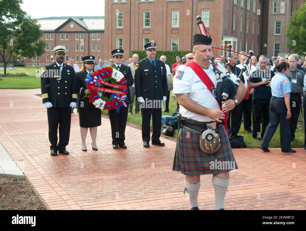 Fallen Firefighters 9/11 2012 Memorial Service tenuto a National. Fotografie relative a disastri e programmi, attività e funzionari di gestione delle emergenze Foto Stock