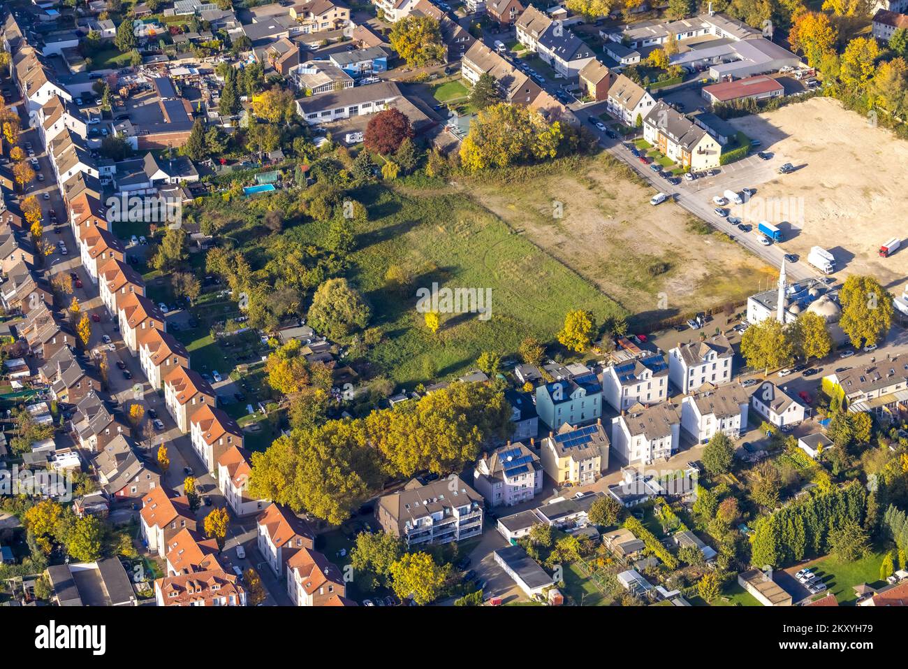 Veduta aerea, moschea DITIB- Comunità islamica turca di Gladbeck, Wielandstraße angolo Bramsfeld, ex area negozio di mobili Tacke, Butendorf, Gladbe Foto Stock