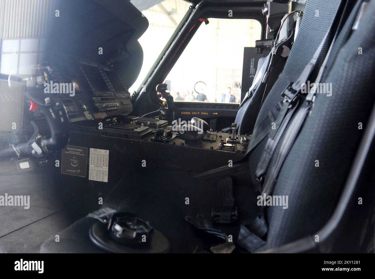 L'elicottero UH-60m Black Hawk donato dagli Stati Uniti alla Repubblica di Croazia è visto durante l'acquisizione del colonnello Marko Zivkovic Barracks, a Zagabria, in Croazia, il 25 2022 maggio. Foto: Emica Elvedji/PIXSELL Foto Stock