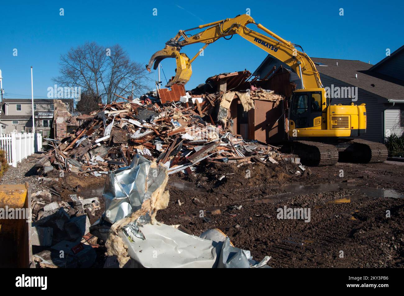 La pulizia di Bay Head NJ continua. New Jersey Hurricane Sandy. Fotografie relative a disastri e programmi, attività e funzionari di gestione delle emergenze Foto Stock