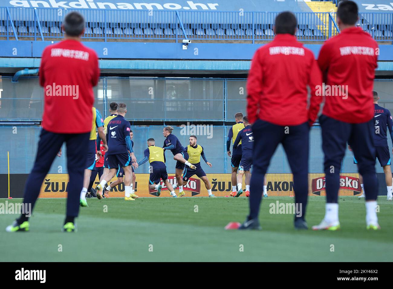 Allenamenti nazionali di calcio croati allo stadio Maksimir di Zagabria, Croazia il 21 settembre 2022. La Croazia giocherà domani una partita della UEFA Nations League contro la Danimarca. Foto: Goran Stanzl/PIXSELL Foto Stock