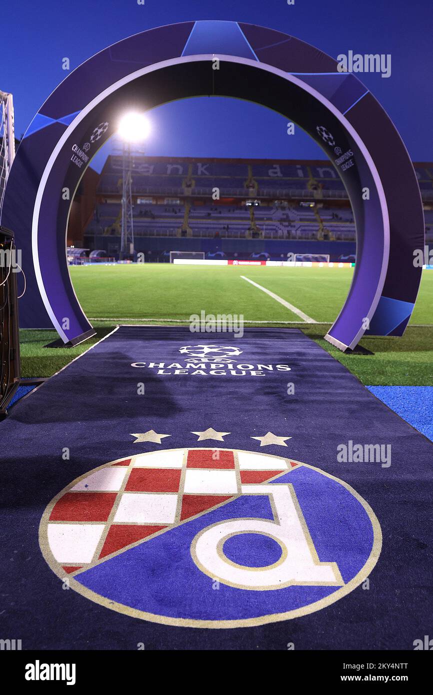 ZAGABRIA, CROAZIA - 11 OTTOBRE: Maksimir Stadium prima della partita UEFA Champions League e tra Dinamo Zagreb e il FC Salzburg allo Stadion Maksimir il 11 ottobre 2022 a Zagabria, Croazia. Foto: Goran Stanzl/PIXSELL Foto Stock