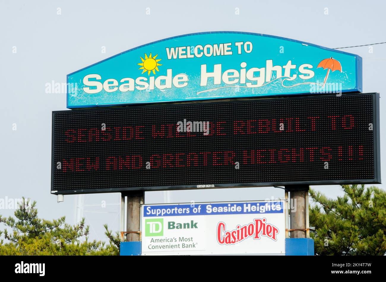 Le alture del mare da ricostruire. New Jersey Hurricane Sandy. Fotografie relative a disastri e programmi, attività e funzionari di gestione delle emergenze Foto Stock