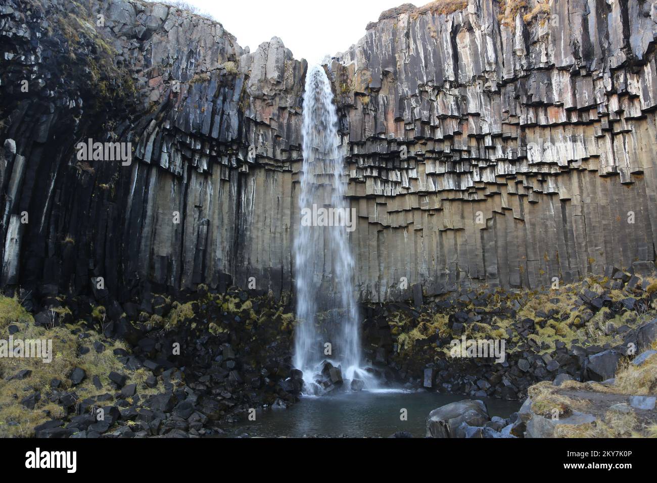 Svartifoss in autunno Foto Stock