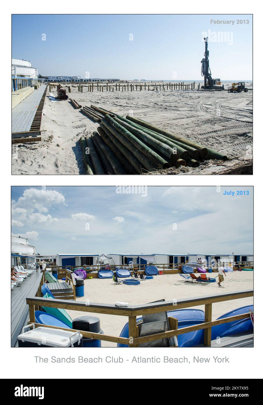 Atlantic Beach, N.Y., 31 luglio 2013 il Sands Atlantic Beach Club ha subito danni per un valore di $3 milioni di dollari a causa dell'uragano Sandy. Il proprietario è stato in grado di ricostruire e aprire entro il Memorial Day con l'aiuto di un prestito di Small Business Administration. K.C.WILSEY/FEMA. L'uragano Sandy di New York. Fotografie relative a disastri e programmi, attività e funzionari di gestione delle emergenze Foto Stock