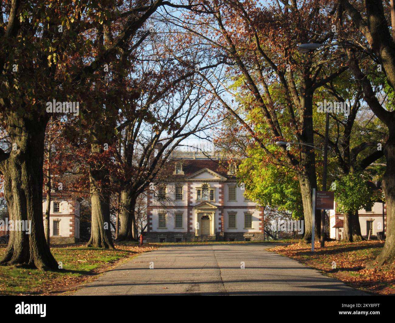 Storica Mount Pleasant Mansion a East Fairmount Park a Philadelphia, Pennsylvania. Foto Stock