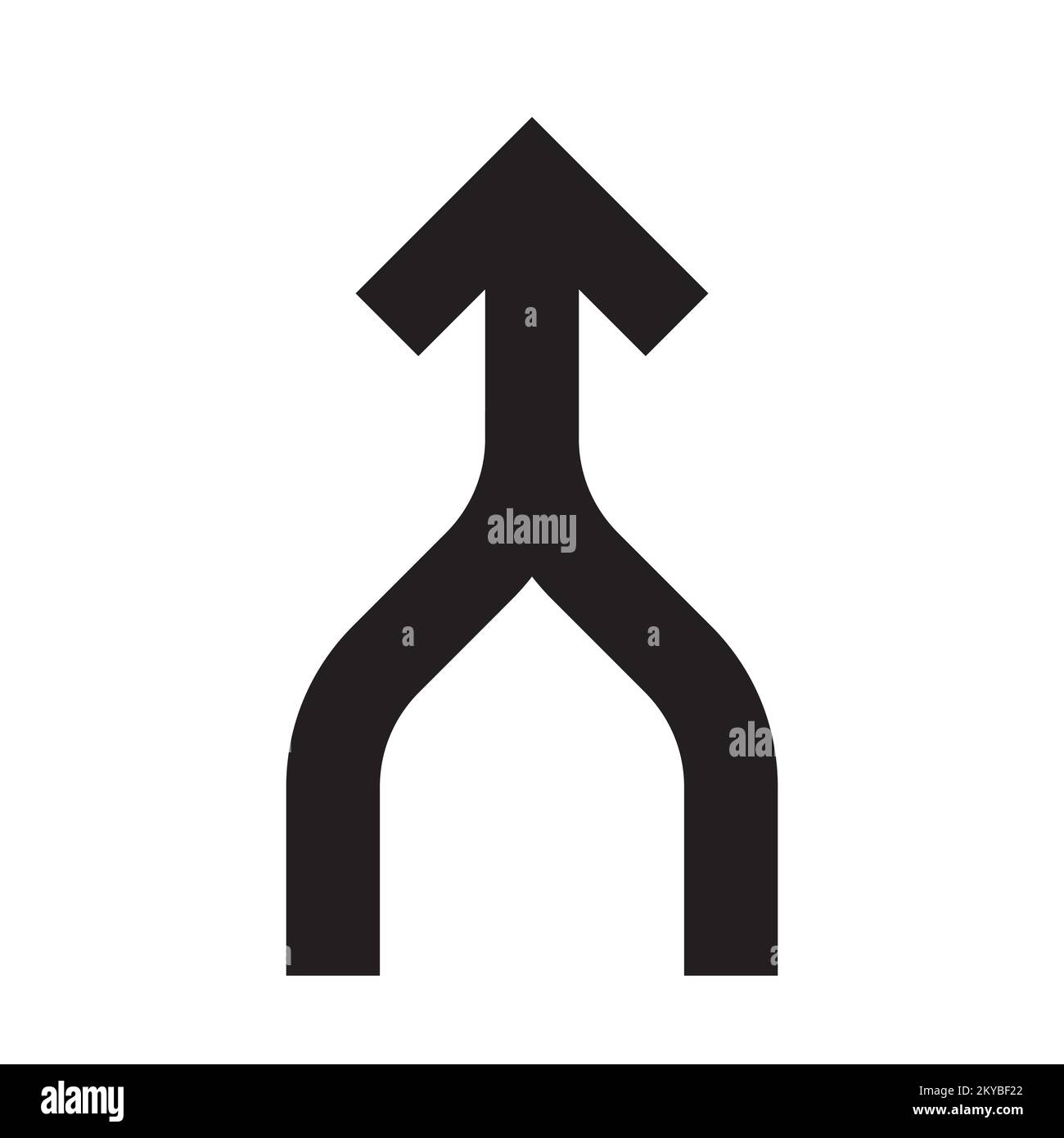 due frecce che uniscono icon vector collaborazione, partnership, alleanza, unendo e concetto di crescita per grafica design, logo, sito web, social media, mobi Illustrazione Vettoriale