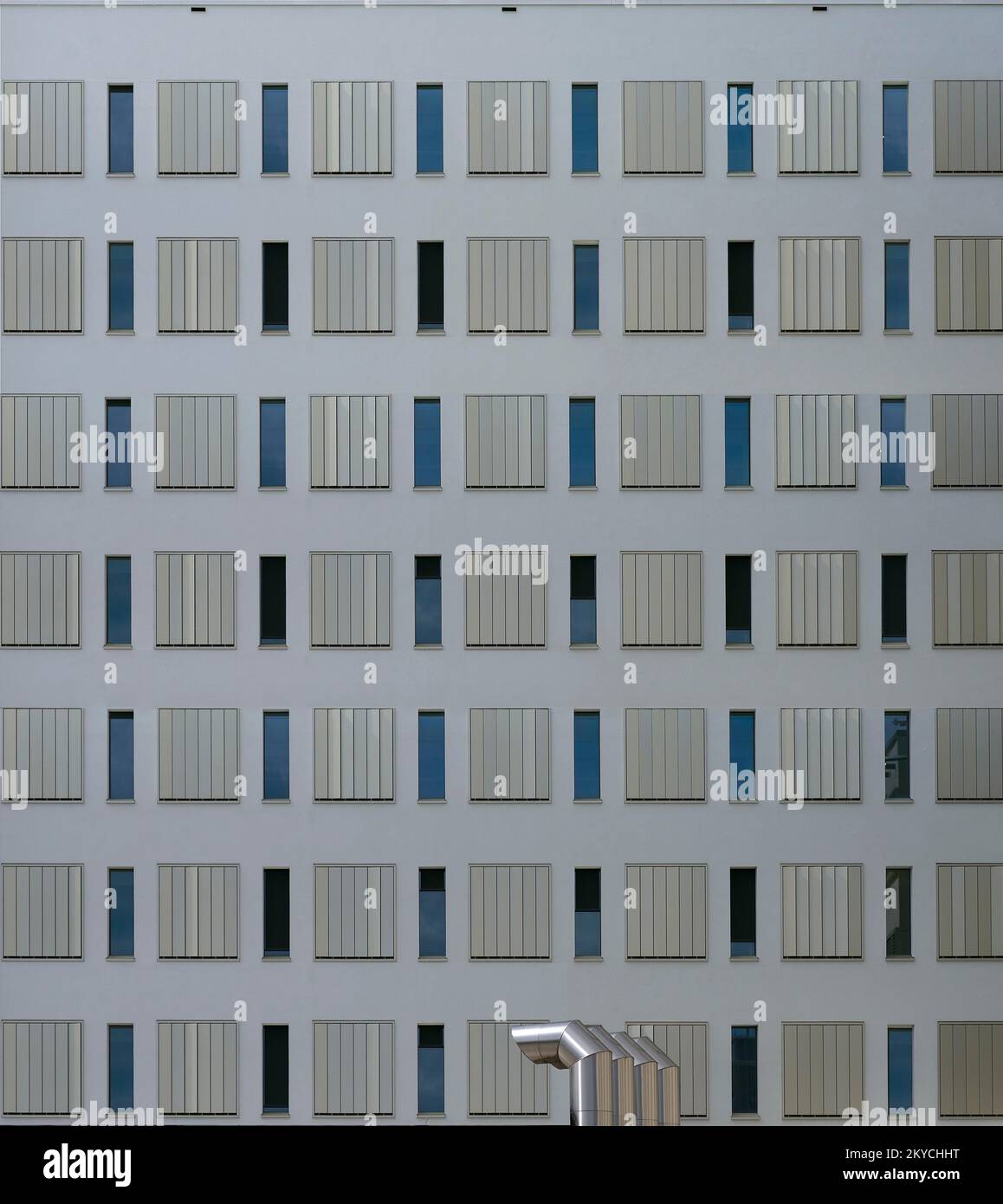 Facciata moderna di un ospedale universitario, Erlangen, Franconia Centrale, Baviera, Germania Foto Stock