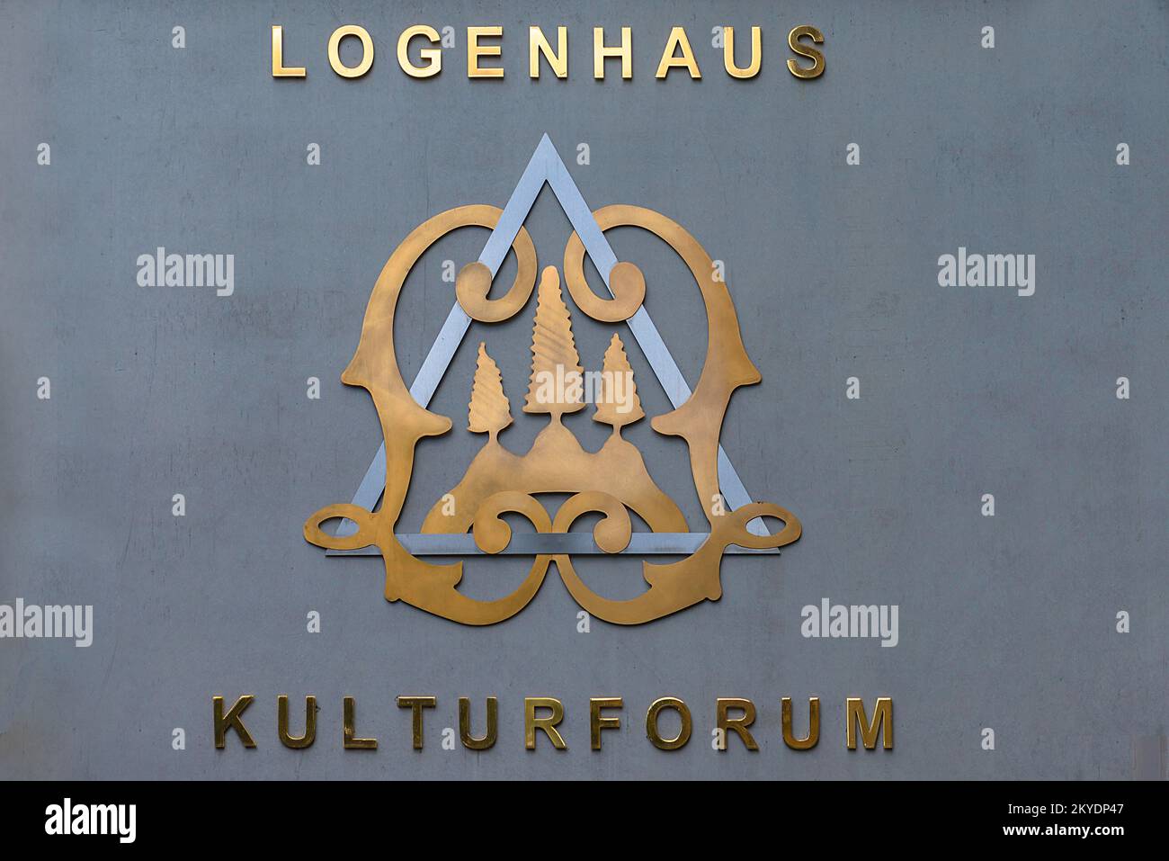 Simbolo di un Lodge, Erlangen, Franconia Centrale, Baviera, Germania Foto Stock