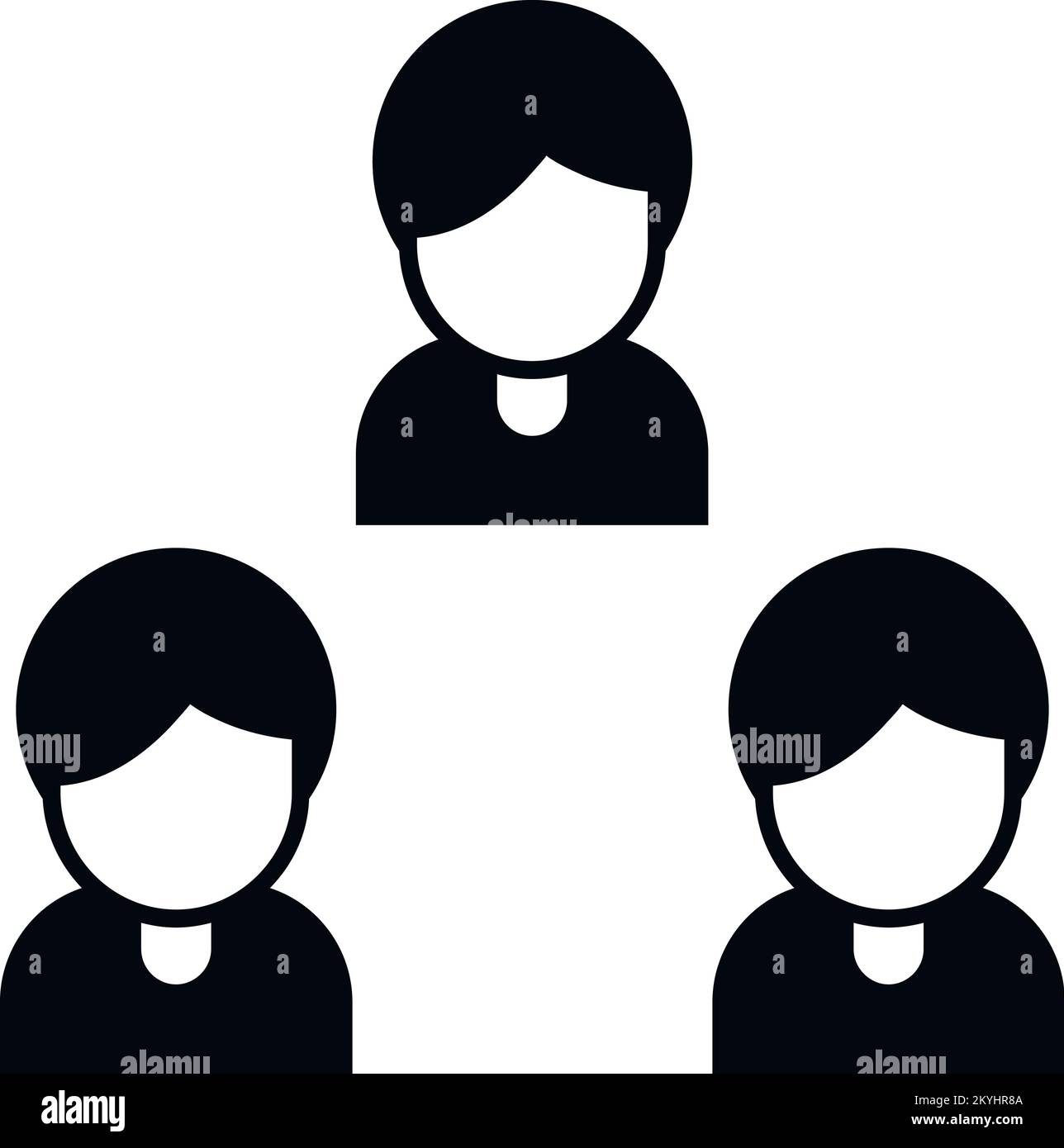 Icona lavoro di squadra semplice vettore. Uomini d'affari. Mobile digitale Illustrazione Vettoriale