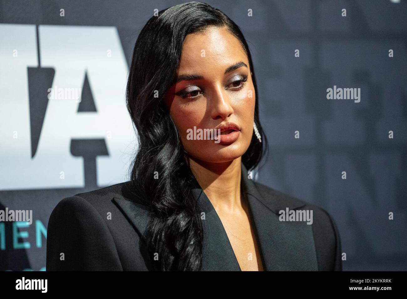 30 novembre 2022, New York, New York, Stati Uniti: Amina Muaddi partecipa ai Footwear News Achievement Awards 2022 a Cipriani South Street (Credit Image: © Lev Radin/Pacific Press via ZUMA Press Wire) Foto Stock
