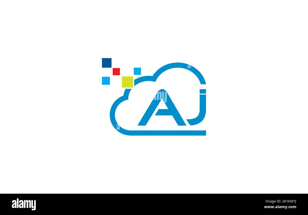 Logo della tecnologia cloud e modello del monogramma Cloud Tech e logo della scienza e della tecnologia con lettere Illustrazione Vettoriale