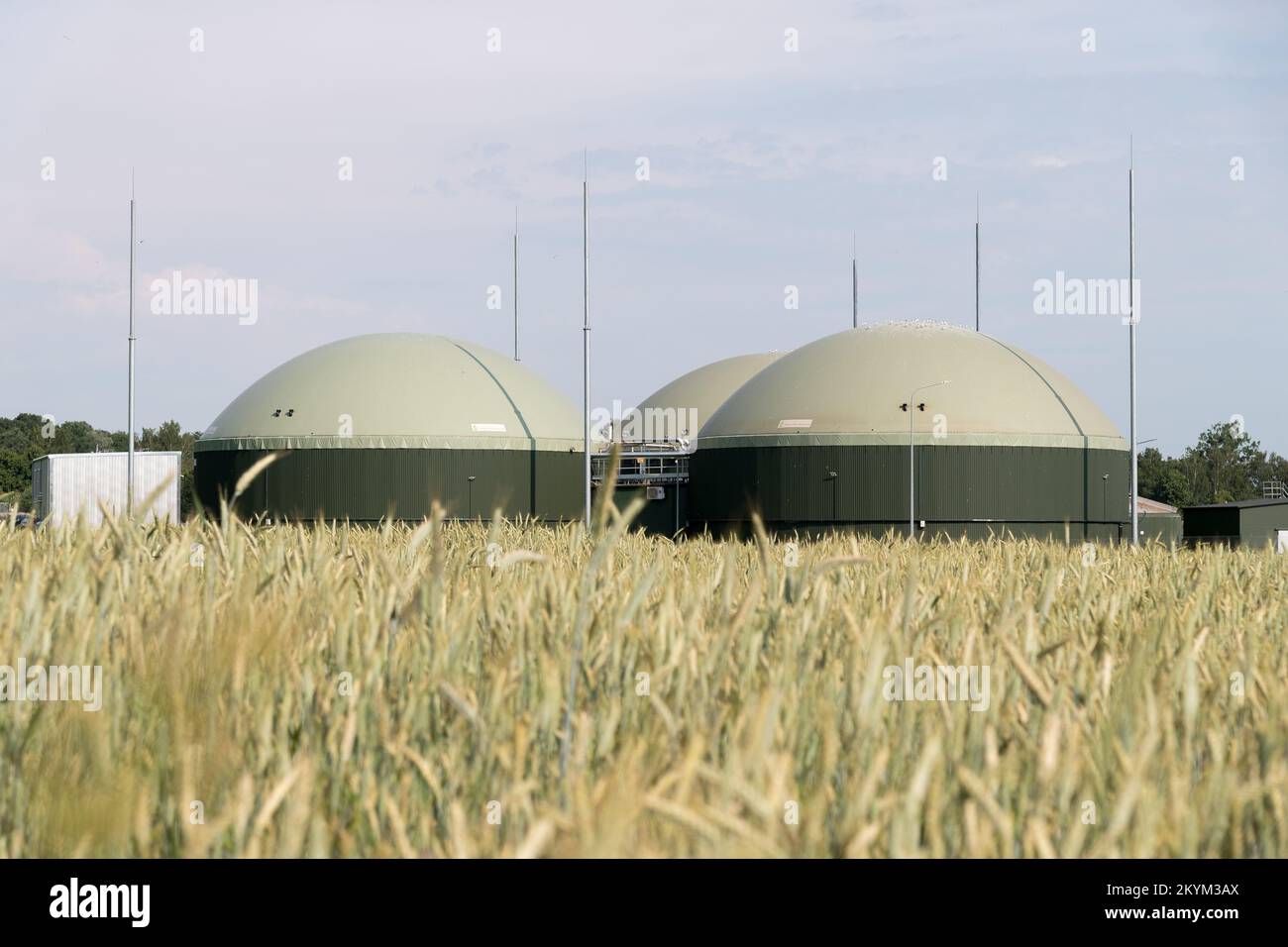 Impianto di biogas a Falknowo, Polonia © Wojciech Strozyk / Alamy Stock Photo Foto Stock