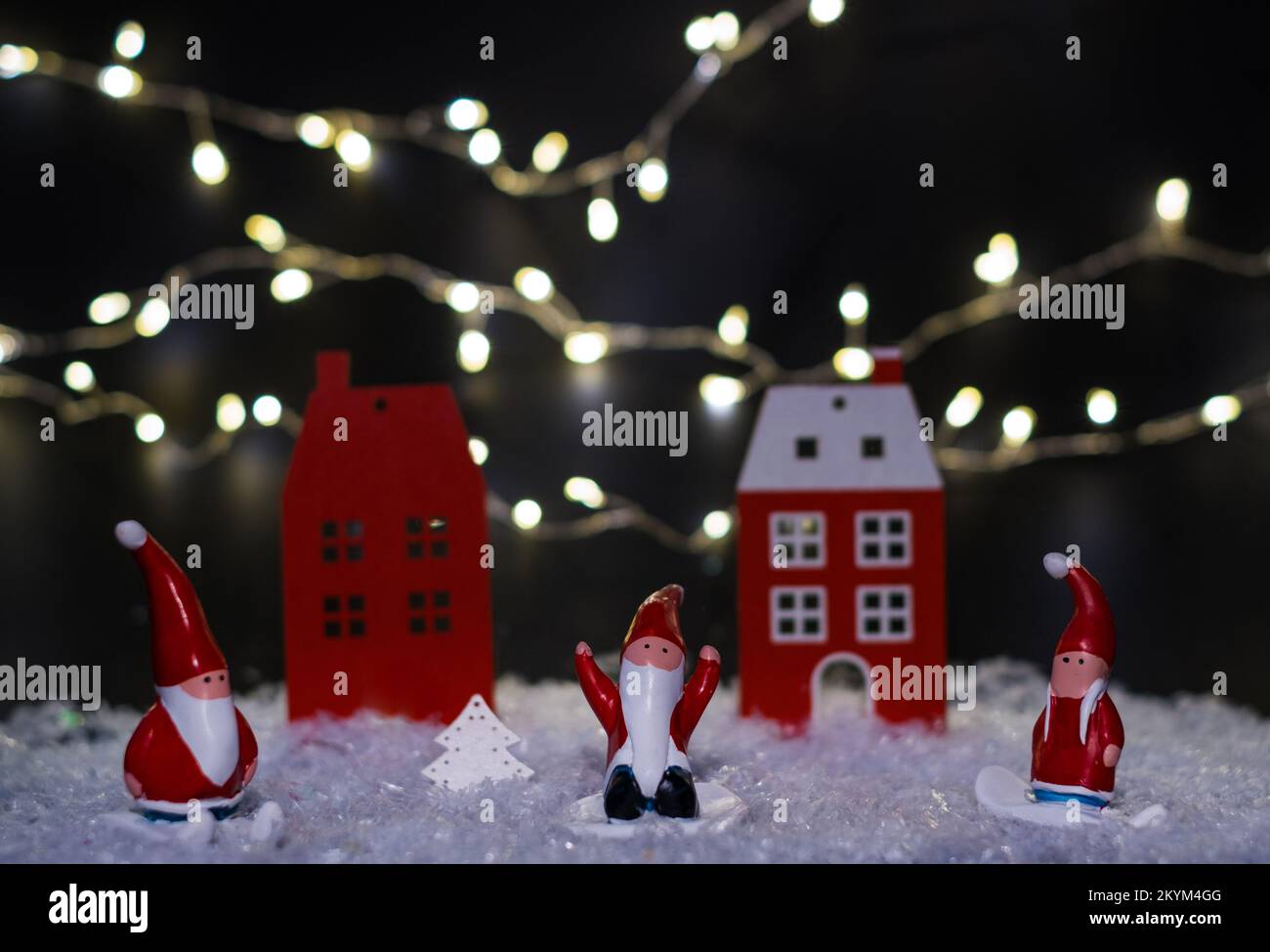 Concetto di Natale o Capodanno, biglietto d'auguri, spazio per la copia. Gnomes scandinavo per decorare il vostro Natale Foto Stock