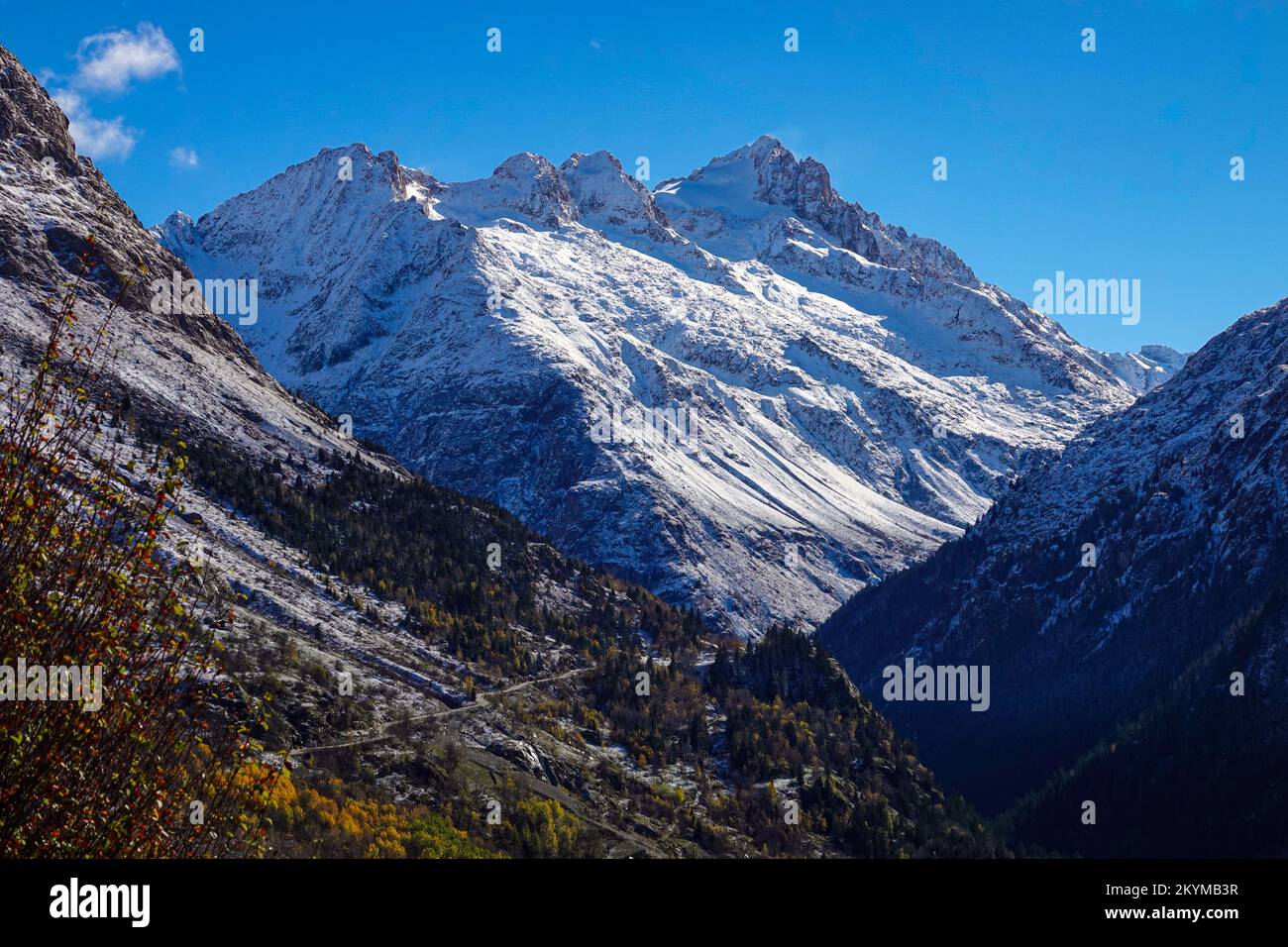 Saint-Christophe-en-Oisans, nel Parco Nazionale degli Ecrins, Francia Foto Stock