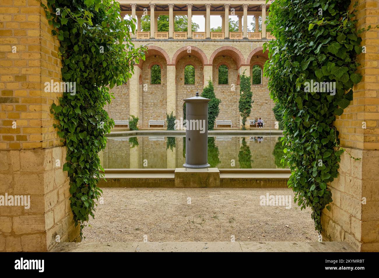 Il Belvedere sulla collina di Pfingstberg, costruito come punto panoramico e palazzo nello stile neorinascimentale italiano, Potsdam, Brandenburgo, Germania. Foto Stock