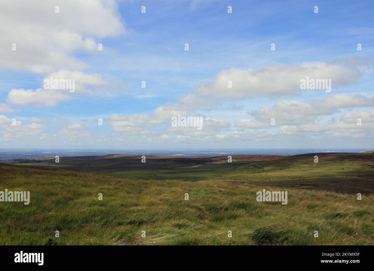 Il Pennine Moors ovest sopra il villaggio di Belmont Lancashire Inghilterra Foto Stock