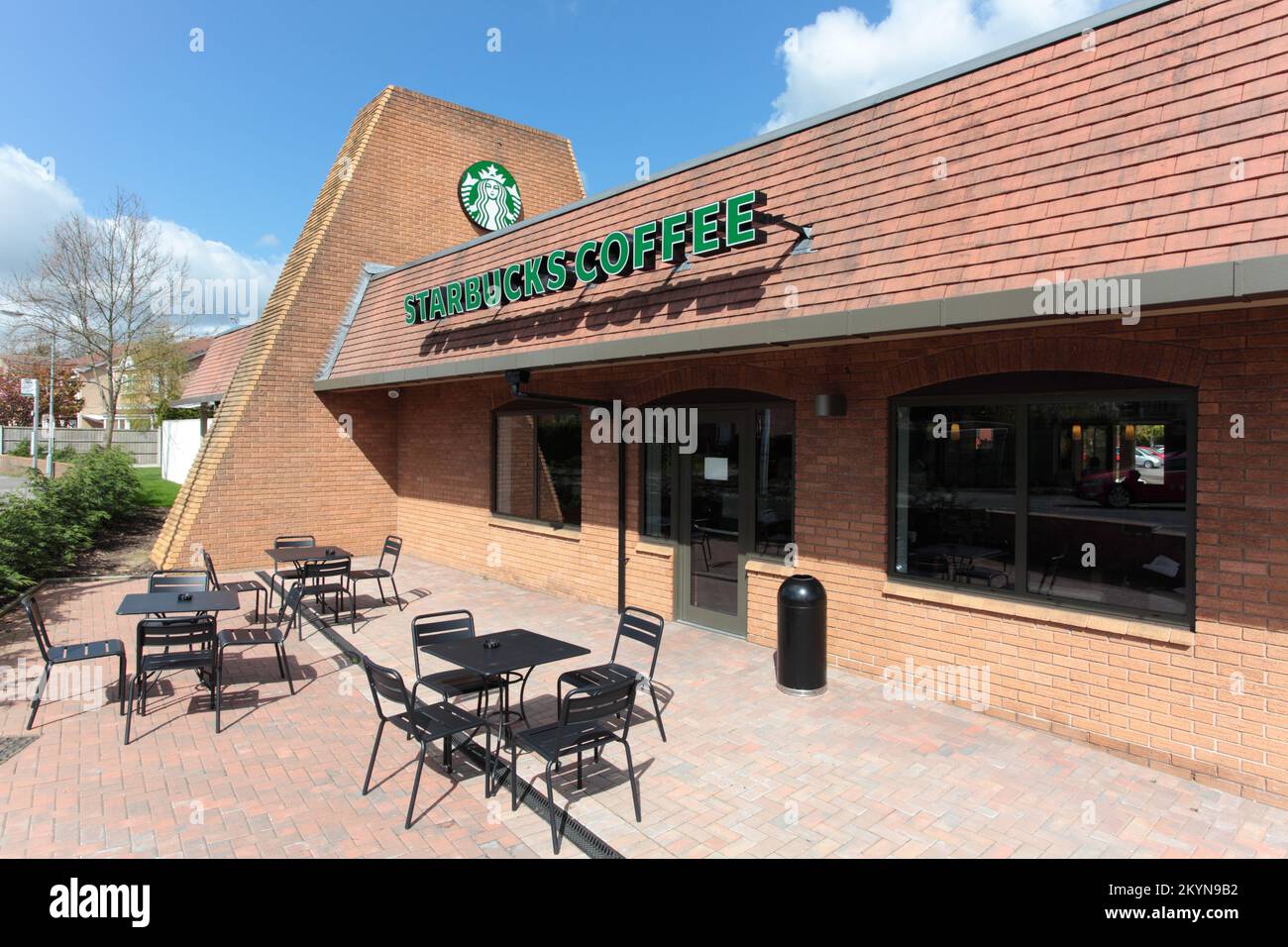 Starbucks & Travelodge Roadside Services, Worksop. Foto Stock