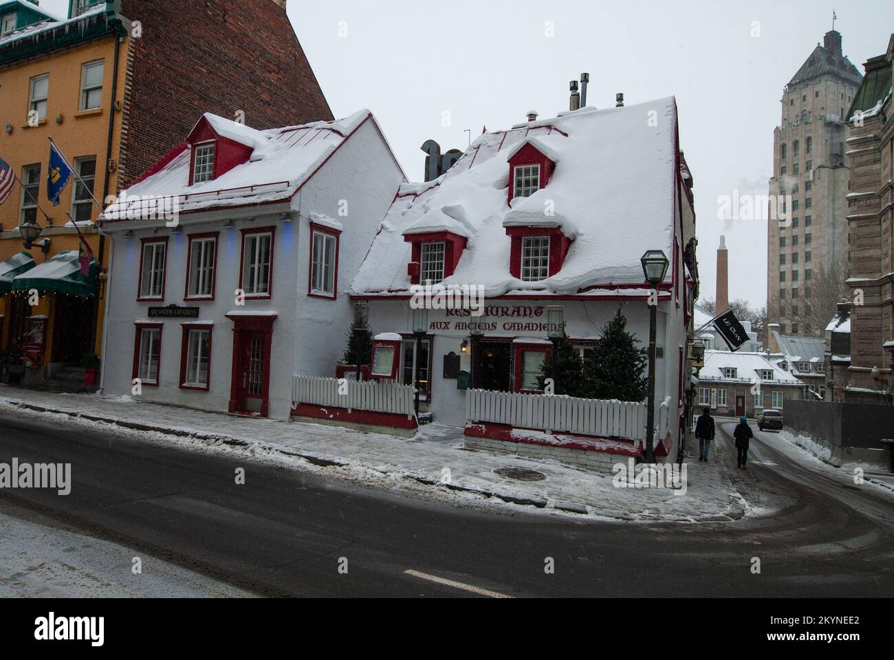 Ristorante Aux Anciens Canadiens a Quebec City Foto Stock