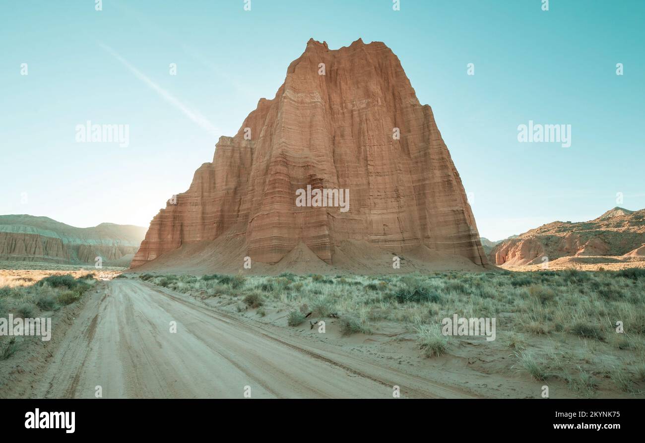 Inusuali paesaggi naturali nel Parco nazionale di Capitol Reef, Utah Foto Stock