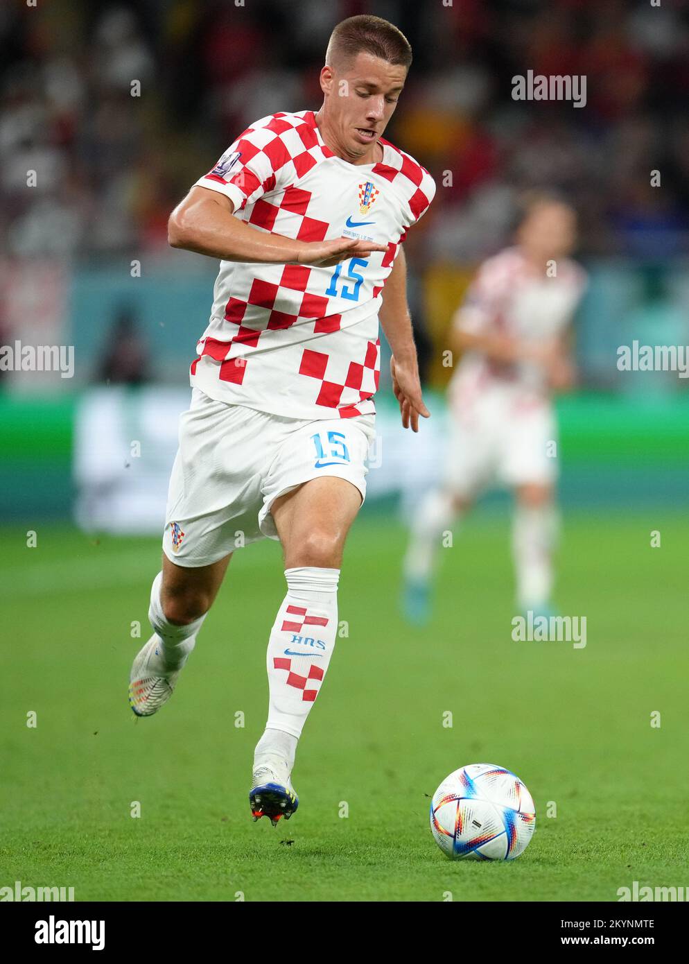 Mario Pasalic della Croazia durante la partita di Coppa del mondo FIFA Group F allo stadio Ahmad Bin Ali, al Rayyan, Qatar. Data immagine: Giovedì 1 dicembre 2022. Foto Stock