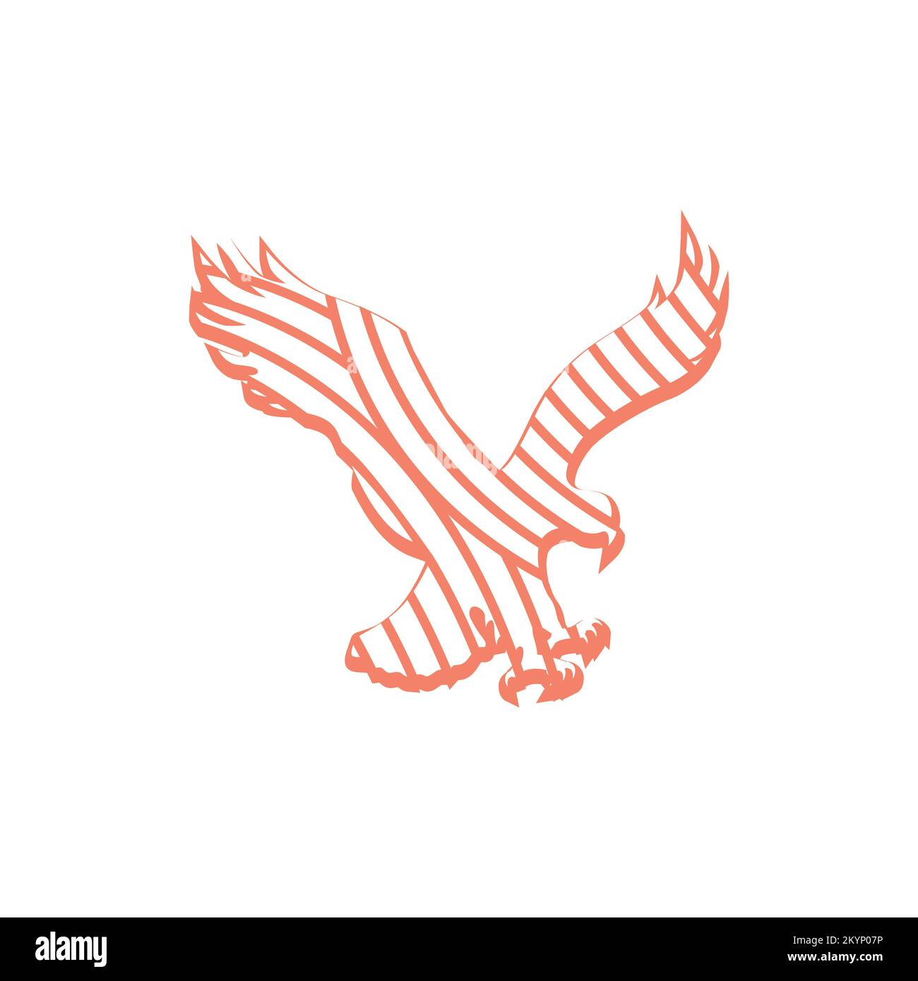 Design a icone vettoriale con logo Creative Egle e sfondo bianco Illustrazione Vettoriale