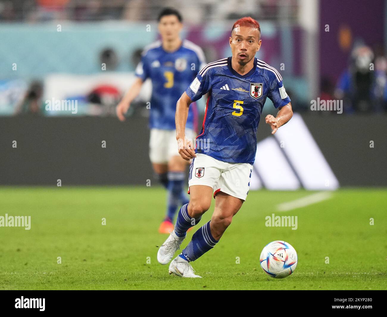 Doha, Qatar, 01 dicembre 2022, Yuto Nagatomo del Giappone durante la partita della Coppa del mondo FIFA Qatar 2022, Gruppo e, tra Giappone e Spagna ha giocato allo Stadio Internazionale Khalifa il 01 dicembre 2022 a Doha, Qatar. (Foto di Bagu Blanco / PRESSIN) Foto Stock