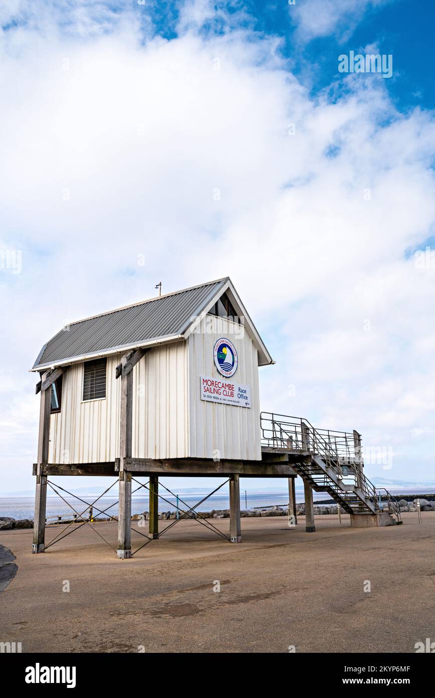 Morecambe Sailing Club, ufficio corse Foto Stock