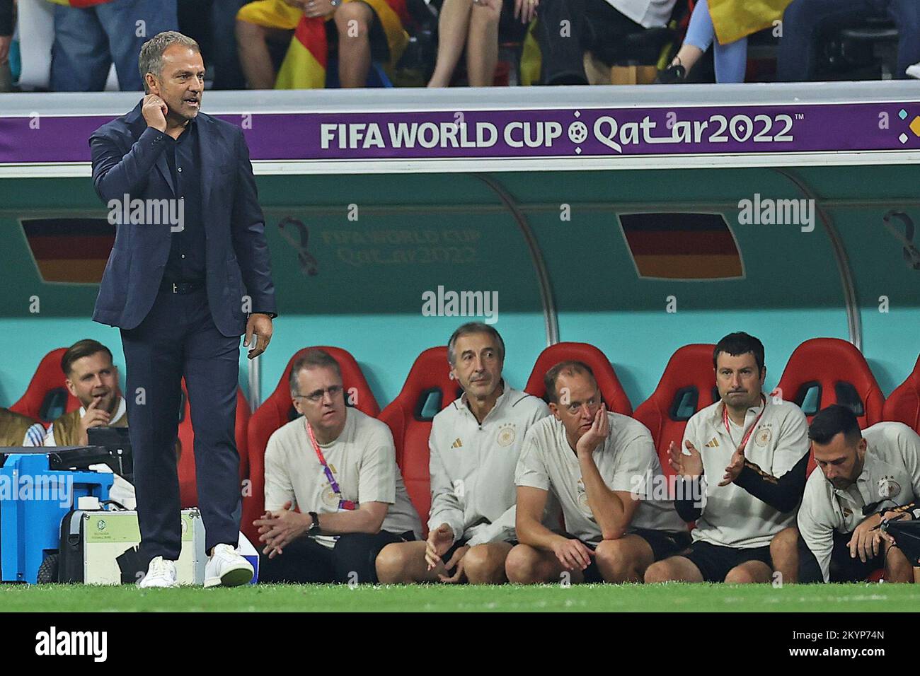 1st dicembre 2022; al Bayt Stadium, al Khor, Qatar; Coppa del mondo FIFA, Costa Rica contro Germania; allenatore Hans-Dieter Flick della Germania Foto Stock