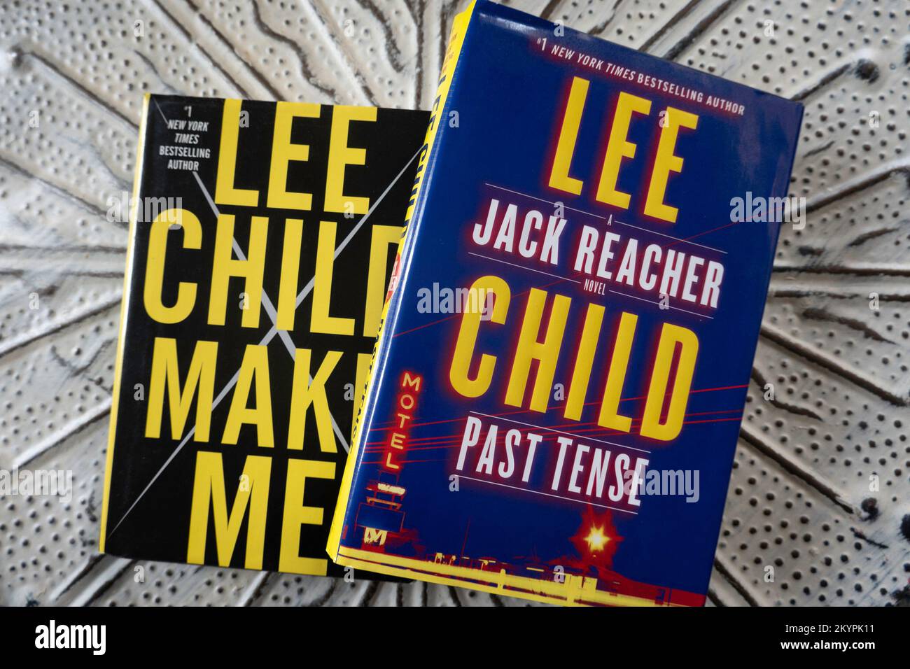 Still Life of Lee Child novels, 'Make Me' e 'Past Tense', 2022, USA Foto Stock
