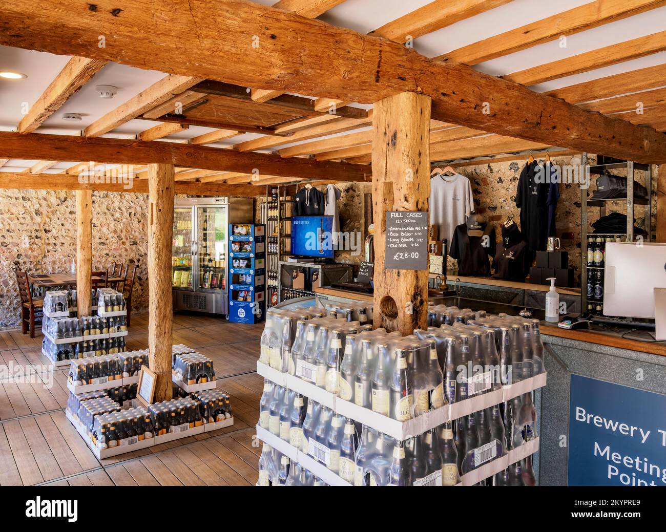 Long Man Brewery, Interior, Litlington, Wealden District, East Sussex, Inghilterra, Regno Unito Foto Stock