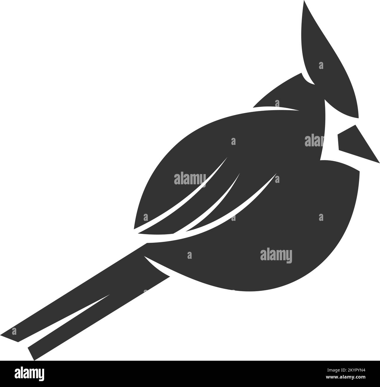 icona modello logo cardinal Bird Illustrazione identità del marchio Illustrazione Vettoriale