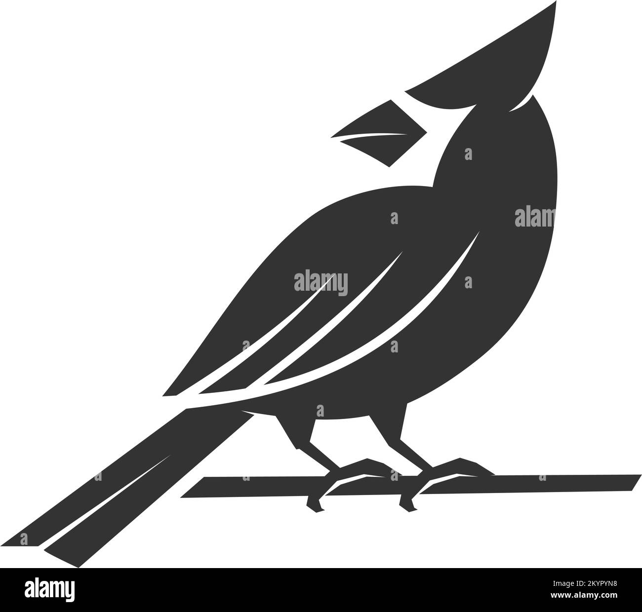 icona modello logo cardinal Bird Illustrazione identità del marchio Illustrazione Vettoriale