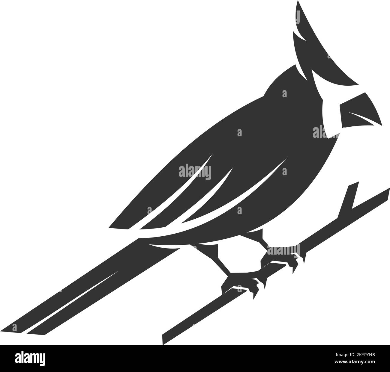 icona modello logo cardinal Bird Illustrazione identità del marchio Illustrazione Vettoriale
