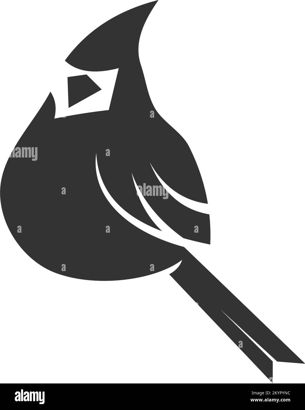 icona modello logo cardinal Bird Illustrazione identità del marchio Illustrazione Vettoriale
