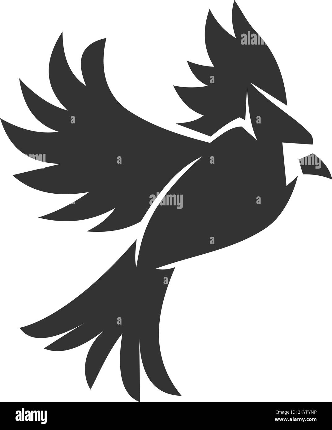 icona modello logo cardinal Bird Illustrazione identità del marchio Illustrazione Vettoriale