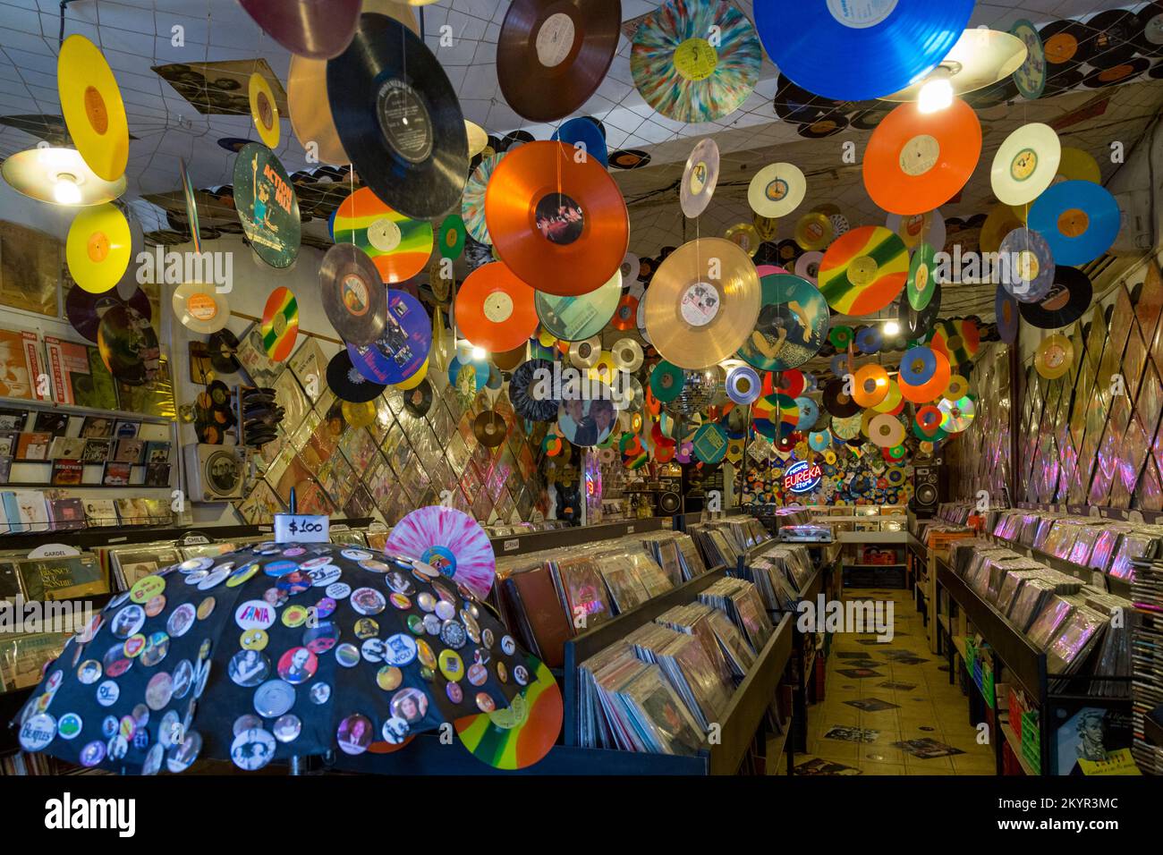Negozio di dischi in vinile. San Telmo, Buenos Aires. Foto Stock