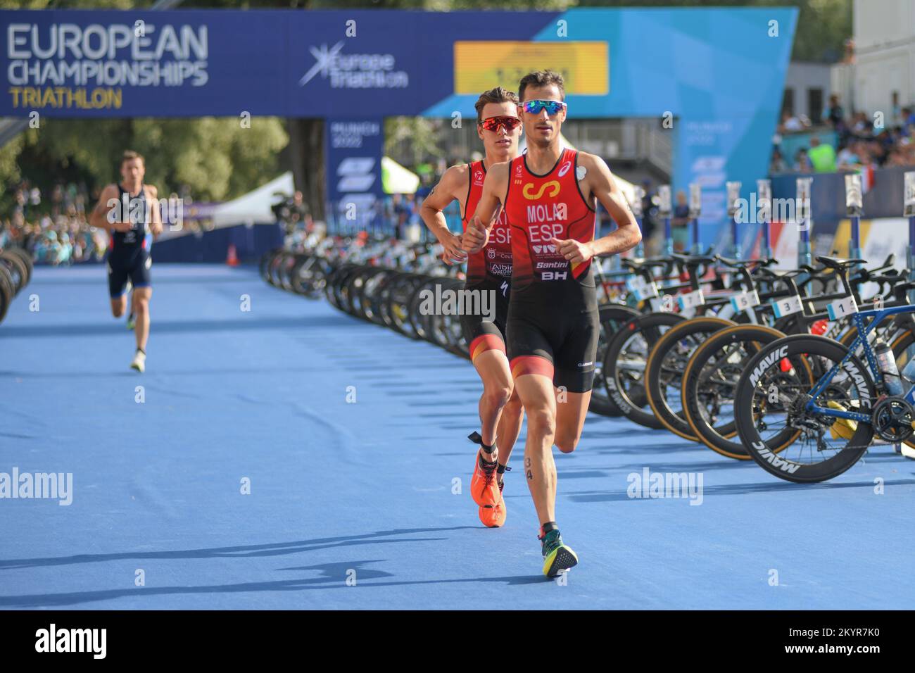 Mario Mola (Spagna). Triathlon uomini. Campionato europeo di Monaco 2022 Foto Stock