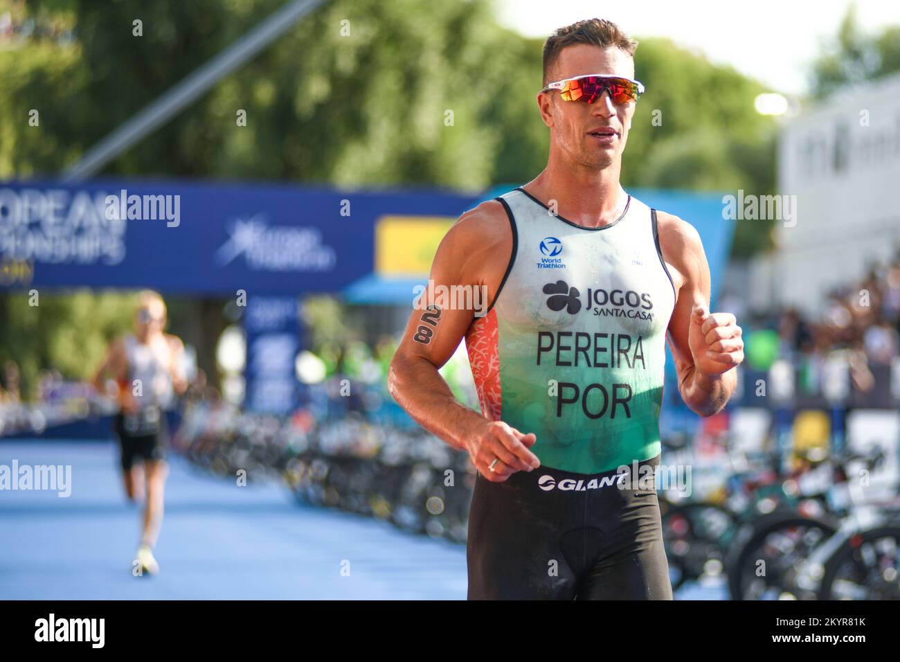 Joao Pereira (Portogallo). Triathlon uomini. Campionato europeo di Monaco 2022 Foto Stock