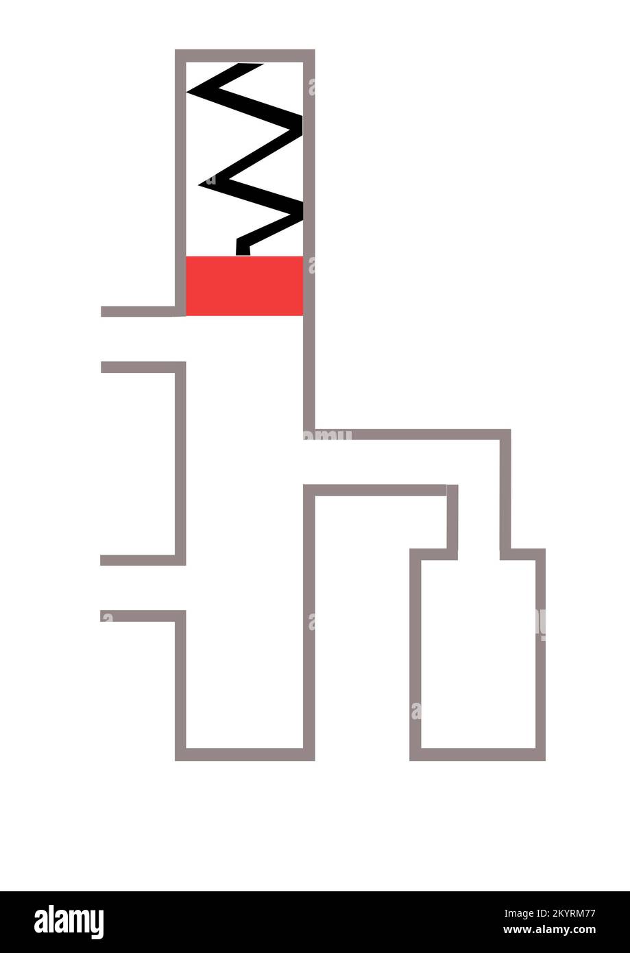 Illustrationen Hydraulik, Symbolbilder Foto Stock