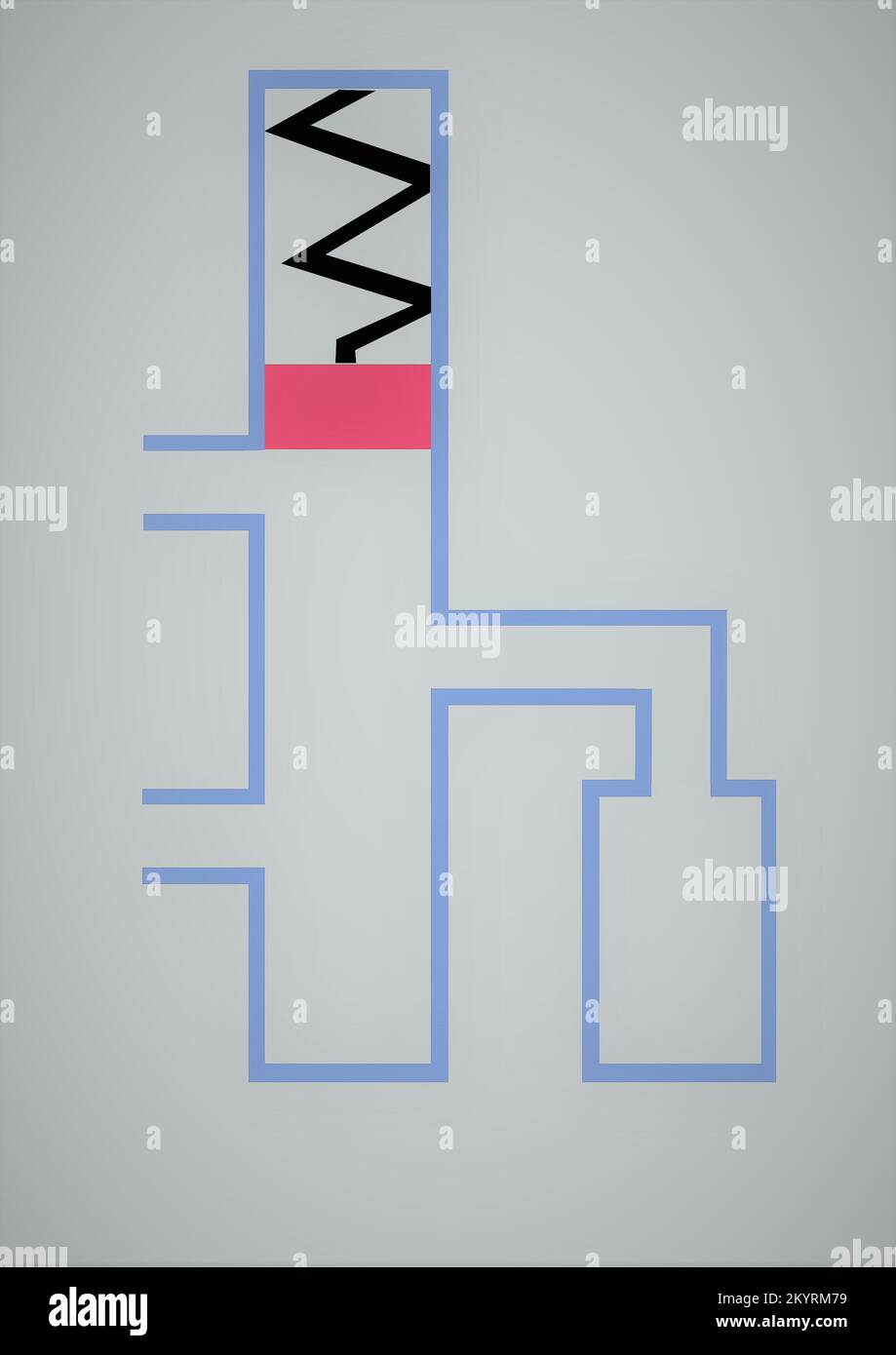 Illustrationen Hydraulik, Symbolbilder Foto Stock