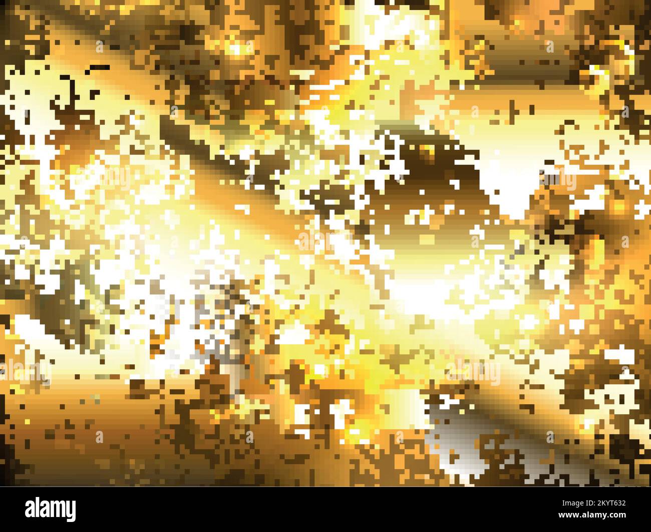 Testurizzato, lucido, antico sfondo di giallo, grattato, oro graffiato. Illustrazione Vettoriale